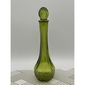 Green Bud Vase Avon Honey Suckle Foaming Bath Oil Bottle With Lid